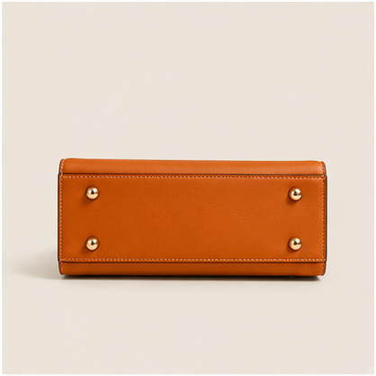 Anovya Tan Structured Top Handle Bag - Image 8
