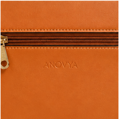Anovya Tan Structured Top Handle Bag - Image 4