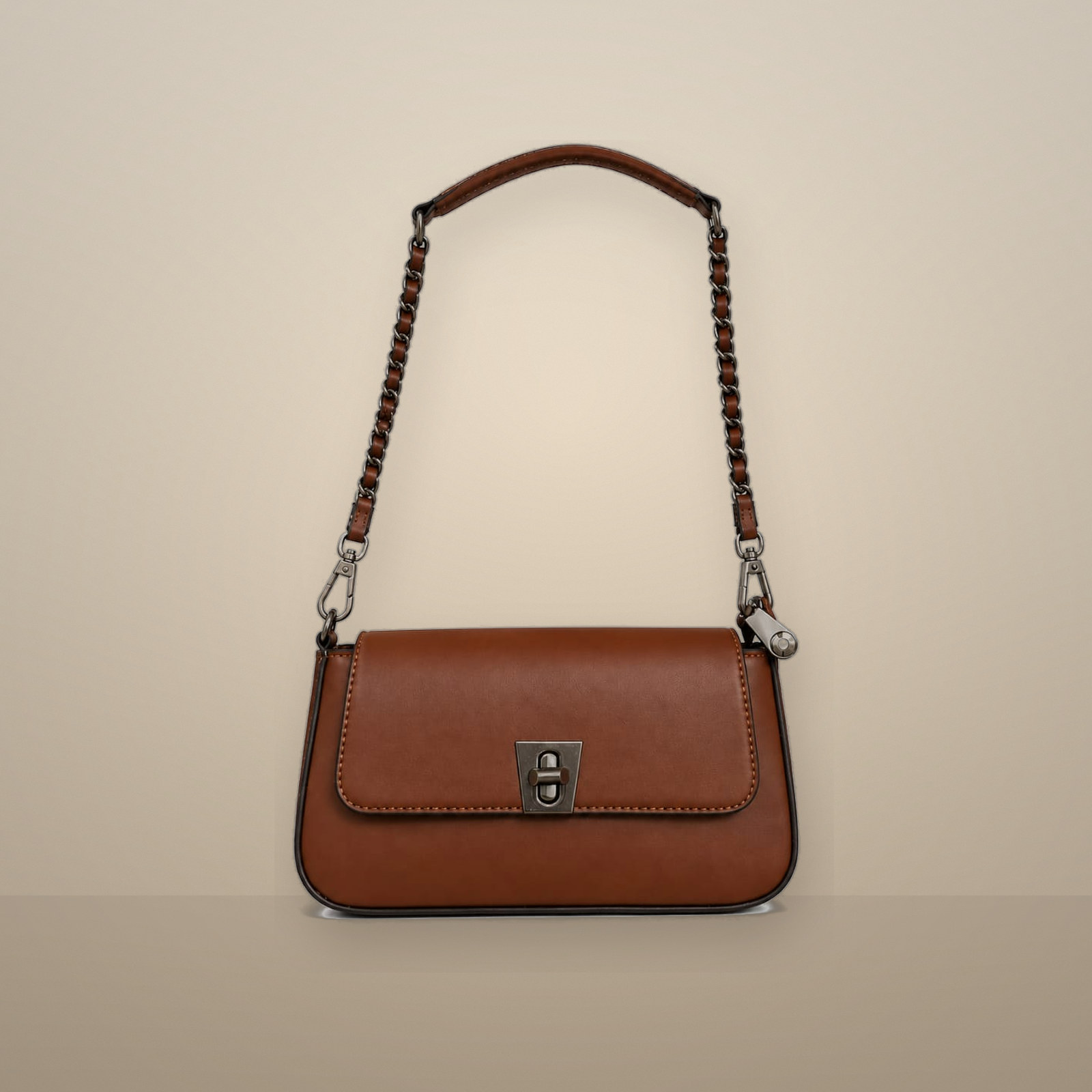 ANOVYA brown sling bag styled product view