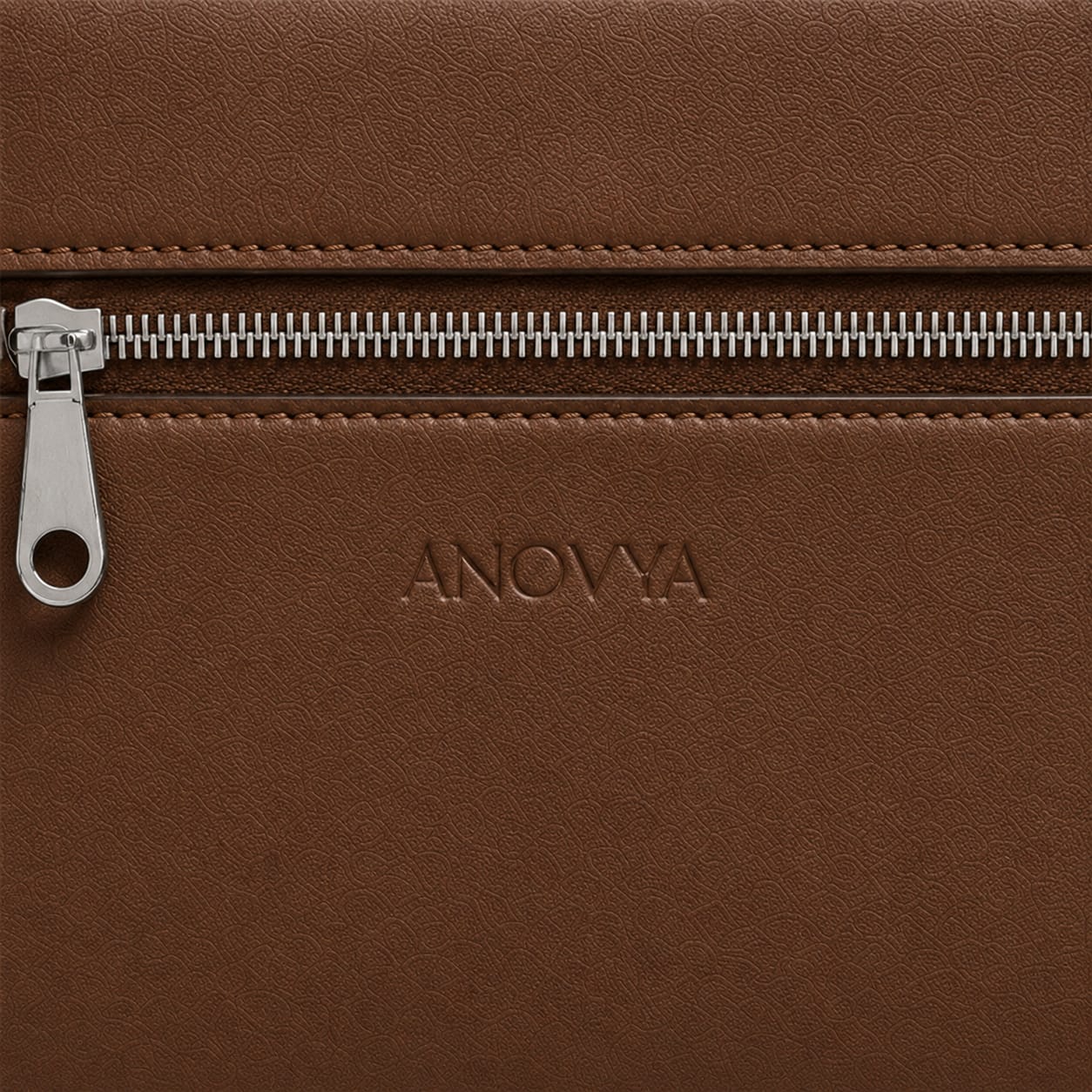 Anovya Chocolate Brown Structured Handbag - Image 8