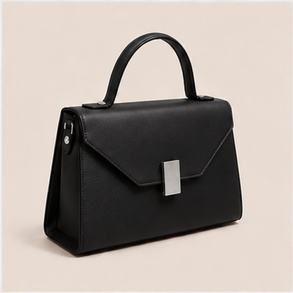 Anovya Black Structured Satchel Bag
