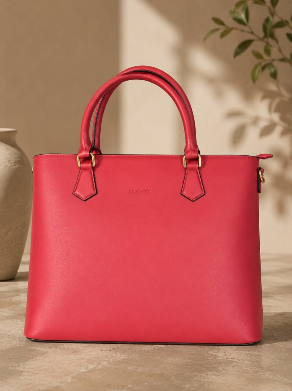 Anovya Coral Pink Premium Tote Bag