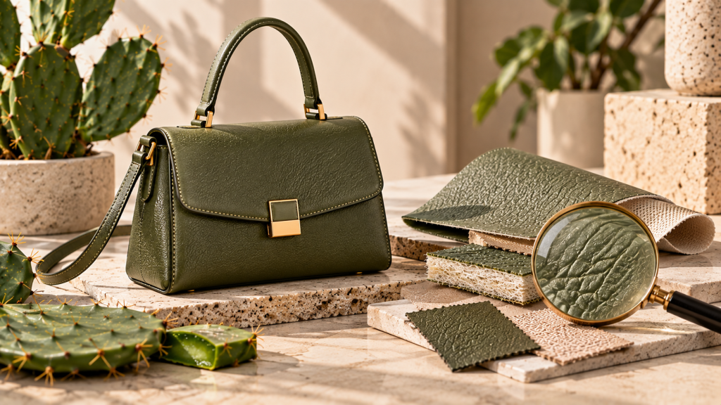 How to identify real cactus leather in a handbag
