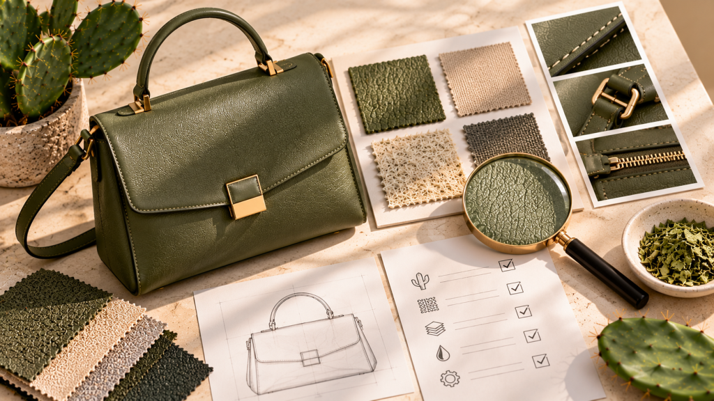 Cactus leather authenticity and material transparency checklist