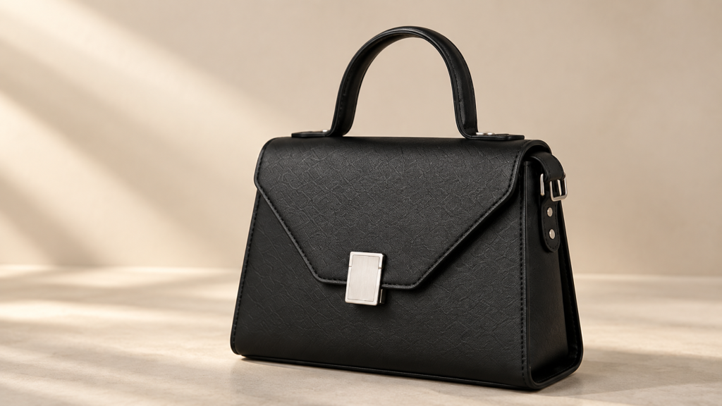 Structured cactus leather tote photographed against a neutral background