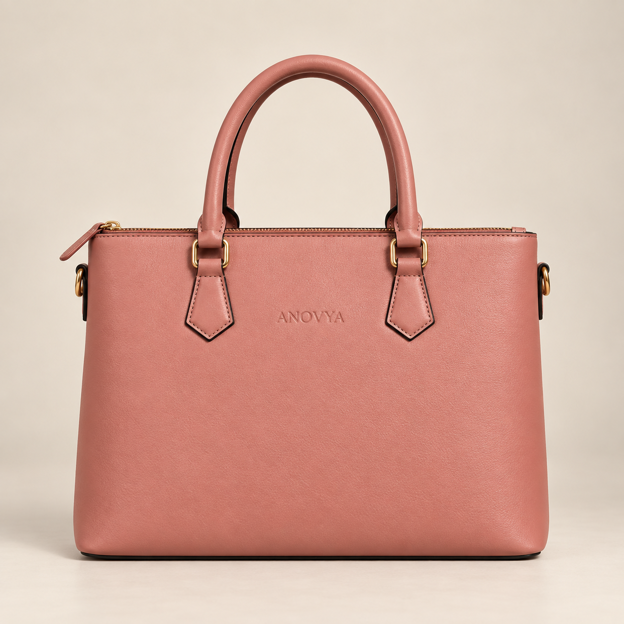 Dusty Rose ANOVYA Leather Tote