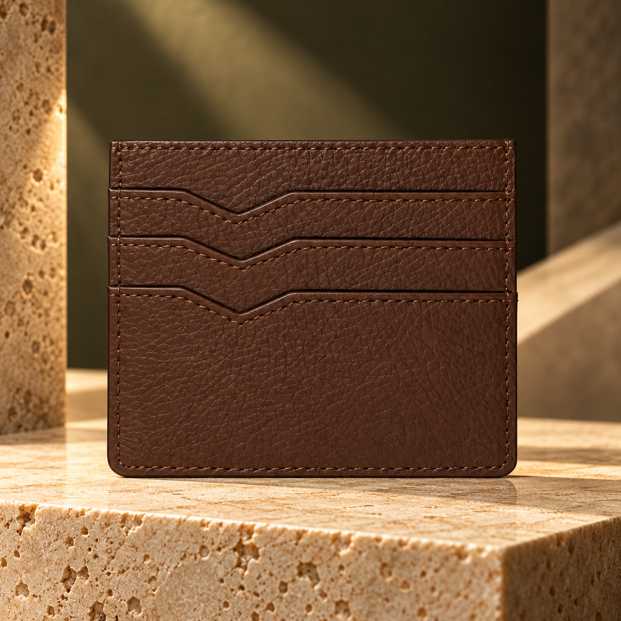 ANOVYA Espresso Minimalist Card Holder - Image 2